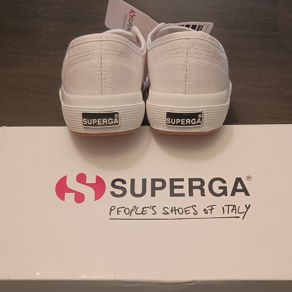 Superga White Lace-Up Sneakers - Picture 3 of 4